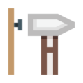 hammer nailing to wall icon