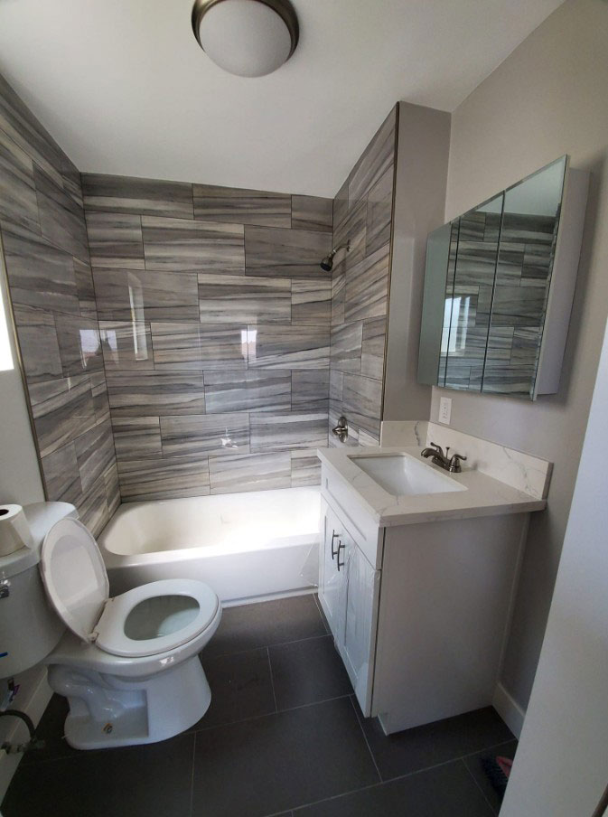 Bathroom remodel after picture.