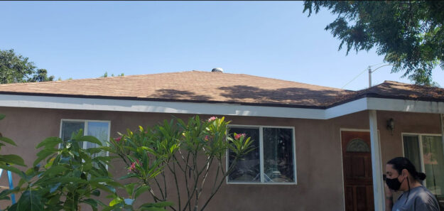 Fresh repairs of facia of a house.