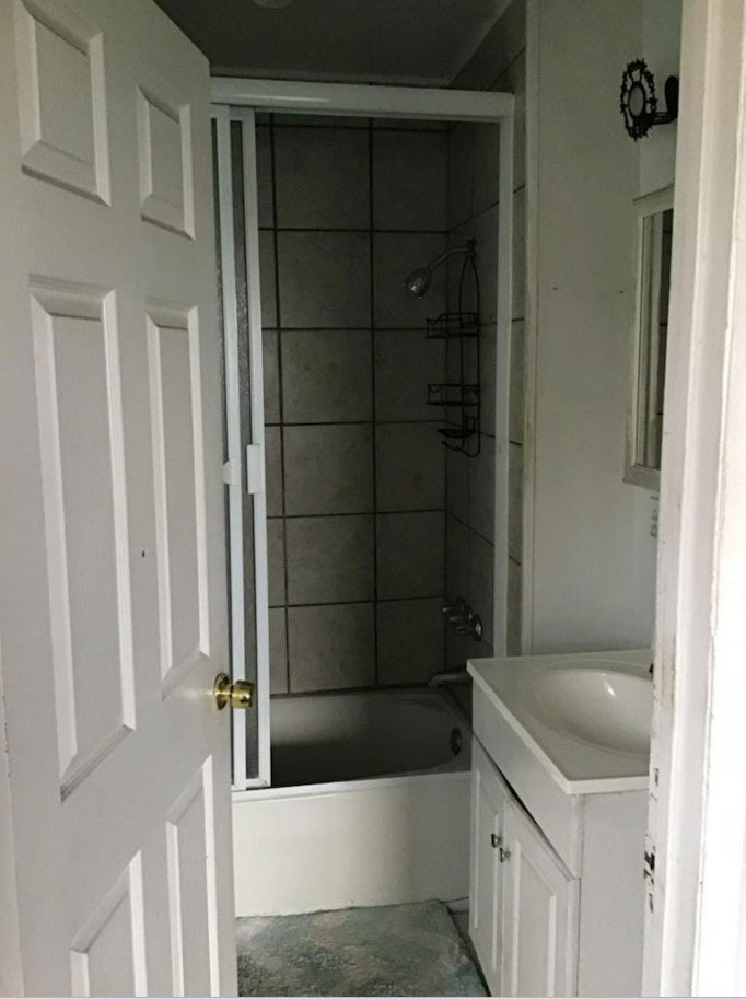 Bathroom remodel before picture.